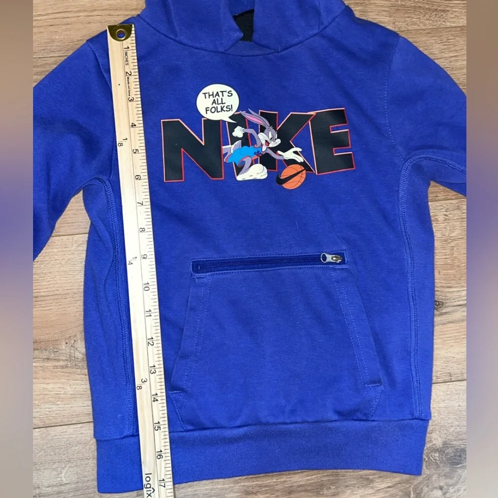 Nike X Space Jam Kids Royal Blue Hoodie with Space Jam‎ Design size 6